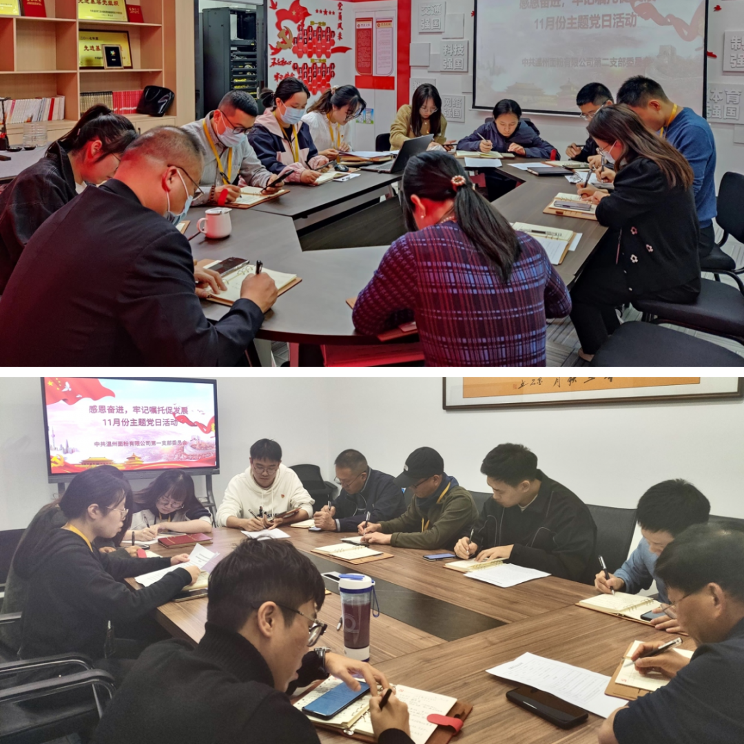 感恩奮進(jìn)，牢記囑托促發(fā)展丨面粉公司開展11月份主題黨日活動